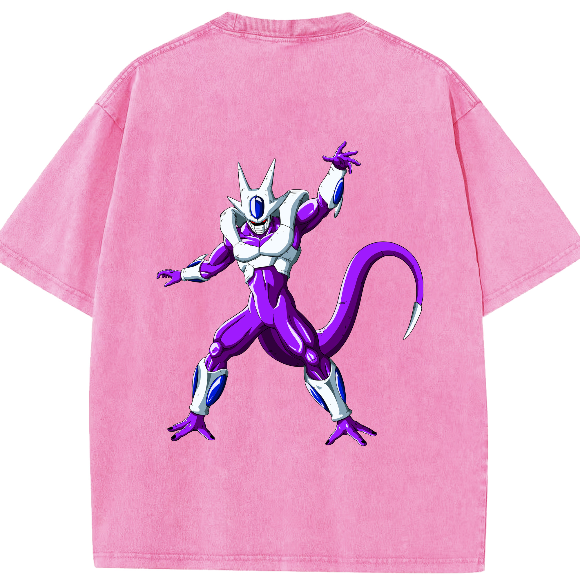 （画像用） ドラゴンボール クウラ DRAGON BALL Cooler Coora 綿100% ヴィンテージ風 半袖Tシャツ（背面プリント）